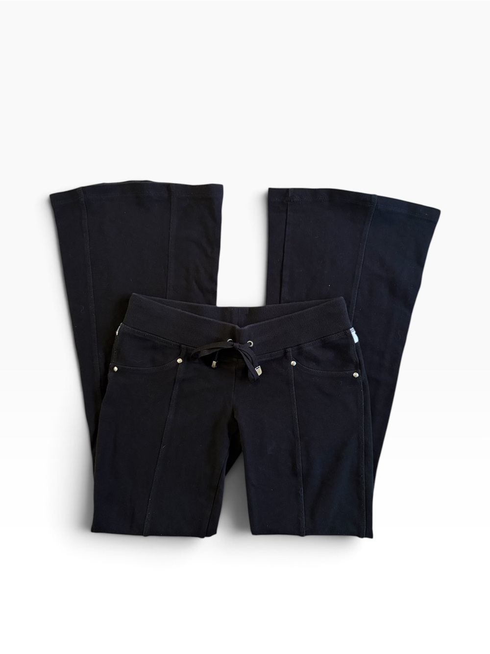 Y2K Bebe Sport black flare pants